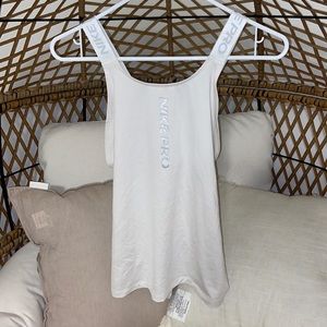 Cream Nike athletic tank top
